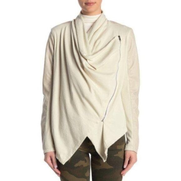 NWT BLANKNYC  Faux Leather Mixed Media‎ Zip Jacket, size XS - Picture 1 of 12